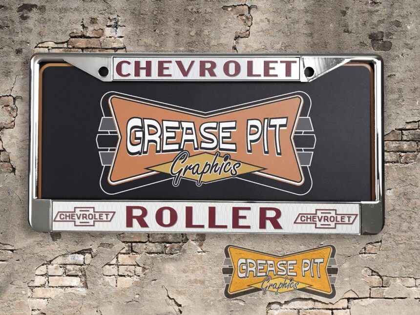 Roller Chevrolet Monterey License Plate Frame Re-creation