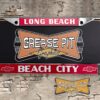 Beach City Chevrolet Long Beach License Plate Frame Tribute Red