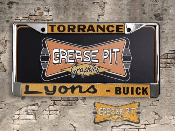 Reproduction Lyons Buick License plate frame Torrance