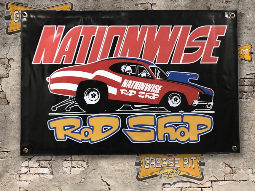 Nationwise Rod Shop 2'x3' Garage Shop Banner