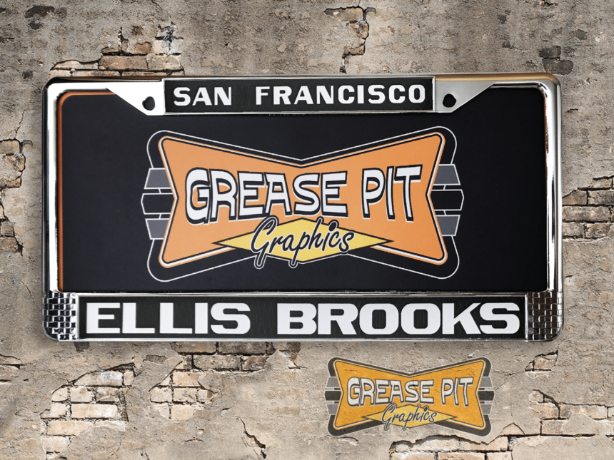 Ellis Brooks Chevrolet San Francisco License Plate Frame Tribute