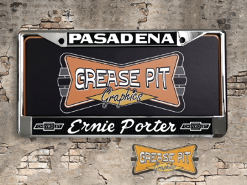 Ernie Porter Chevrolet Pasadena License Plate Frame Tribute