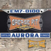 Aurora Chrysler Plymouth License Plate Frame Tribute
