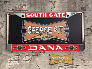Dana Chevrolet License Plate Frame Tribute- Chevy Performance Dealer Black Bowtie