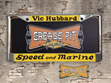 Vic Hubbard Speed & Marine Speed Shop License Plate Frame Tribute