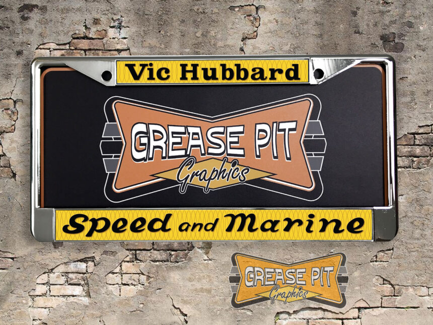 Vic Hubbard Speed & Marine Speed Shop License Plate Frame Tribute
