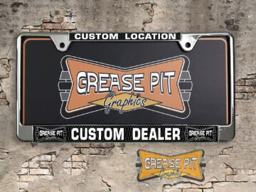 Thin Top Custom License Plate Frame