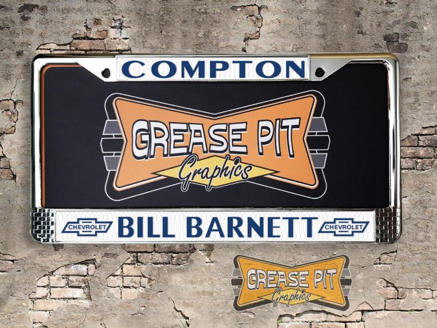 Bill Barnett Chevrolet Compton License Plate Frame Tribute