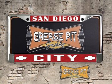 City Chevrolet San Diego License Plate Frame Tribute