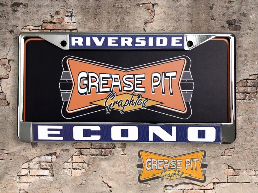 ECONO Motors Riverside California License Plate Frame Tribute VW Porsche