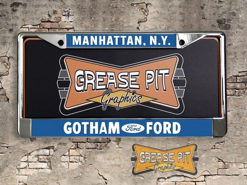 Gotham Ford License Plate Frame Tribute Ford Performance Dealer
