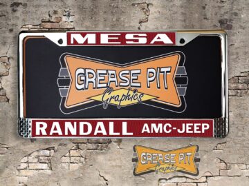 Randall AMC & Jeep Mesa License Plate Frame Reproduction