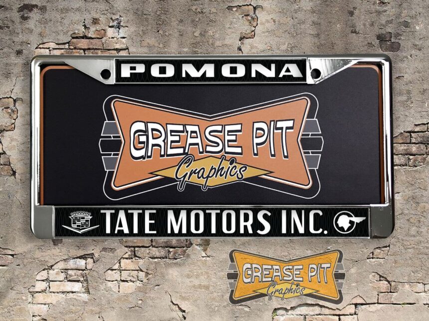 Tate Motors Inc Cadillac Pontiac License Plate Frame Tribute