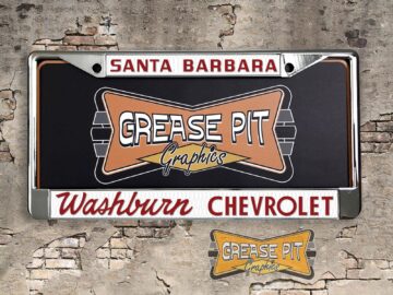 Washburn Chevrolet Santa Barbara License Plate Frame Tribute -White