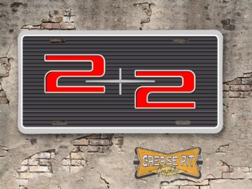 Pontiac 2 Plus 2 License Plate