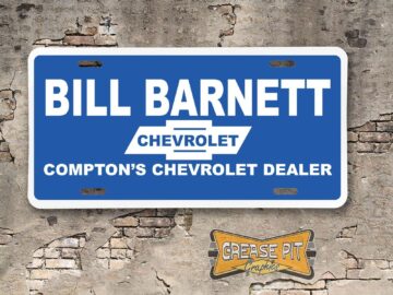 Bill Barnett Chevrolet Compton License Plate