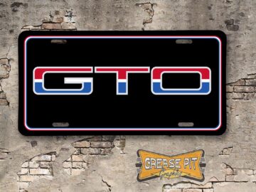 1974 Pontiac GTO License Plate Red White Blue
