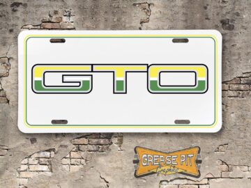 1974 Pontiac GTO License Plate Green