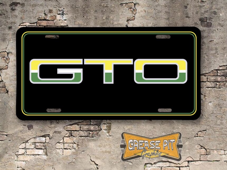 1974 Pontiac GTO License Plate Green