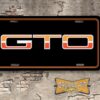 1974 Pontiac GTO License Plate Orange