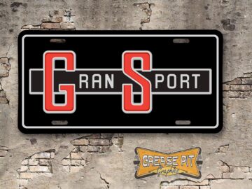 Buick Skylark Gran Sport 1965 1966 Booster License Plate black