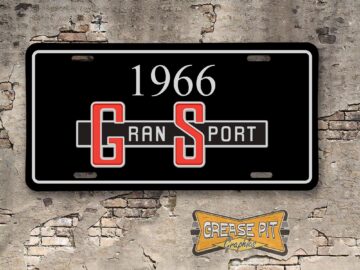 Buick Skylark Gran Sport 1966 Booster License Plate black