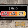 Oldsmobile Cutlass 442 1965 Booster License Plate