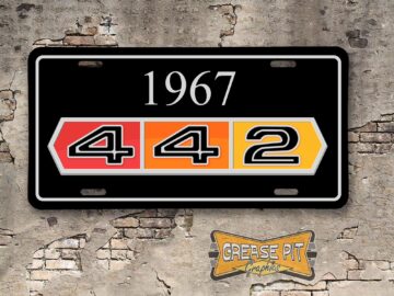 Oldsmobile Cutlass 442 1967 Booster License Plate