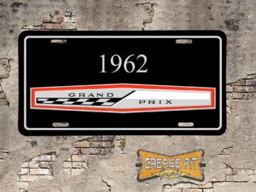 Pontiac Grand Prix 1962 Booster License Plate