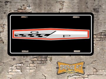 Pontiac Grand Prix 1963 1964 Booster License Plate