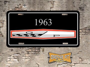 Pontiac Grand Prix 1963 Booster License Plate