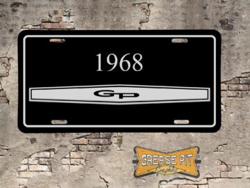 Pontiac Grand Prix 1968 Booster License Plate