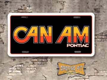 Pontiac Can Am Booster License Plate