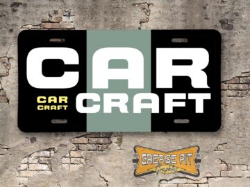 Car Craft Magazine 1960s Booster License Plate