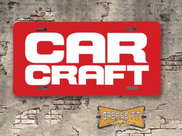 Car Craft Magazine 1990s 2000s Booster License Plate