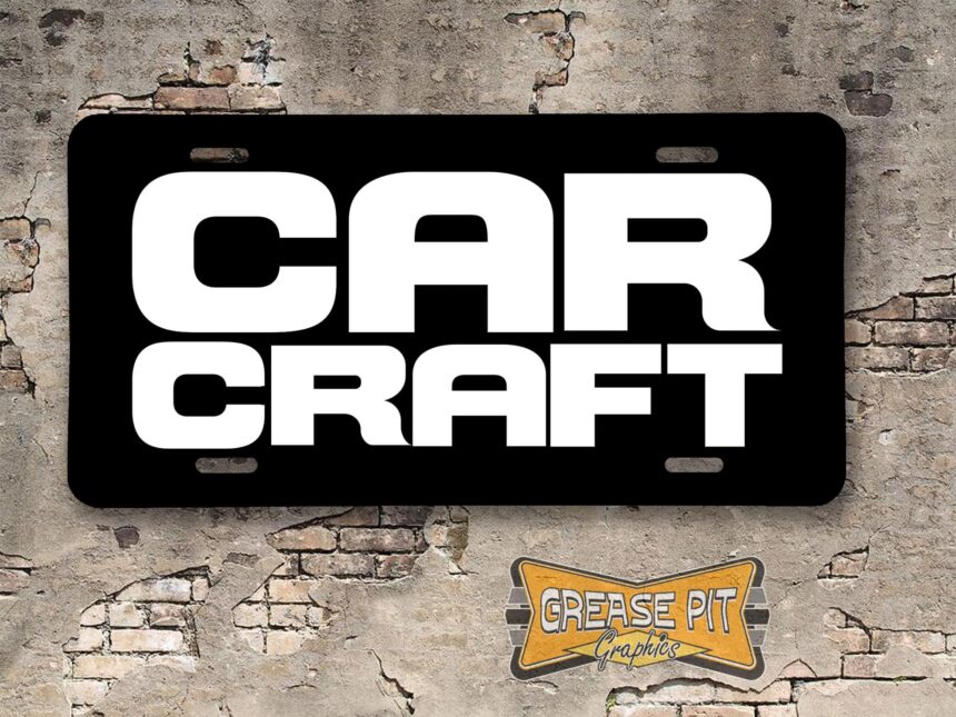 Car Craft Magazine 1990s 2000s Booster License Plate