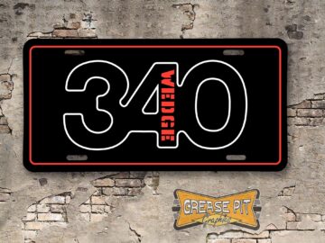 Plymouth Duster 340 Wedge Booster License Plate