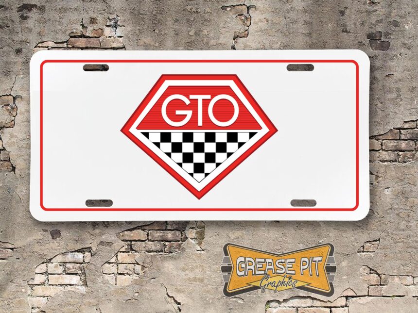 Pontiac GTO Vintage Style Booster License Plate