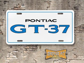 Pontiac GT-37 Booster License Plate