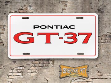 Pontiac GT-37 Booster License Plate