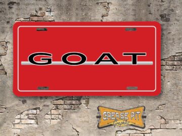 Pontiac GTO GOAT Booster License Plate
