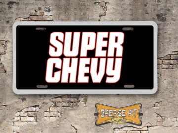 Super Chevy Magazine Booster License Plate
