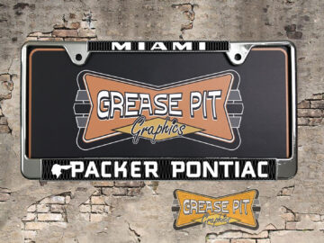 Packer Pontiac Miami License Plate Frame