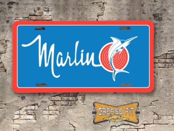 AMC American Motors Marlin Booster License Plate
