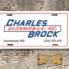 Charles Brock Oldsmobile Hazelwood Booster License Plate