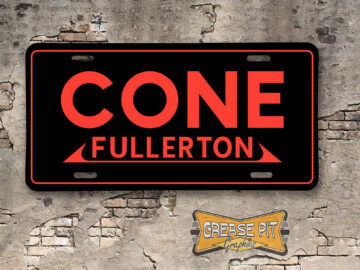 Cone Chevrolet Fullerton Booster Aluminum License Plate Insert