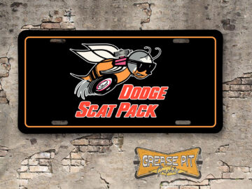 Dodge Scat Pack Booster Aluminum License Plate Insert