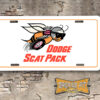 Dodge Scat Pack Booster Aluminum License Plate Insert