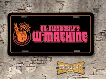 Dr Oldsmobile's W-Machine Booster Aluminum License Plate Insert