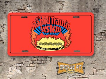 Plymouth Rapid Transit System Plymouth Makes It Booster Aluminum License Plate Insert